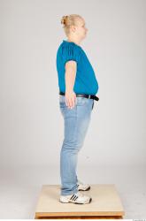 Whole Body Woman White Casual Overweight Studio photo references